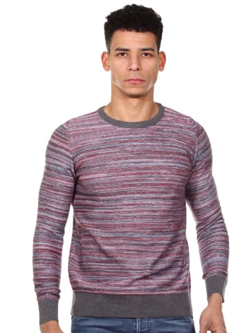 FIOCEO Pullover in bordeaux/grau