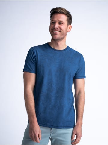 Petrol Industries Tropisches  T-shirt Lowside in Blau