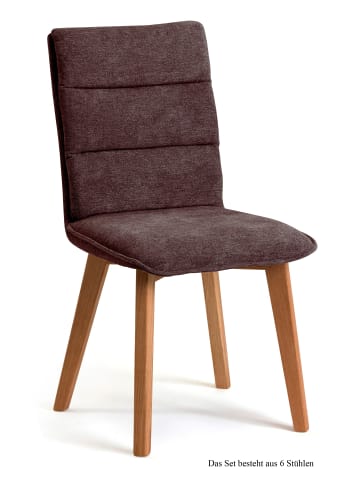 58 aufm Kessel ESSZIMMERSTUHL (6er-Set) Darija 47x92x60 Eiche geölt/Braun