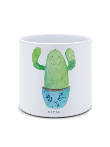 Mr. & Mrs. Panda Blumentopf Groß Kaktus Happy ohne Spruch in Weiß