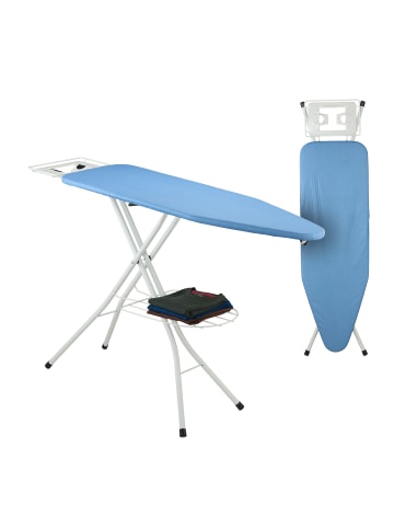 relaxdays Bügelbrett in Blau - 120 x 38 cm
