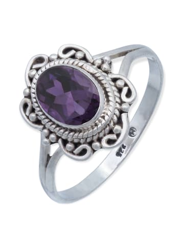 mantraroma 925er Silber - Ringe mit Amethyst facettiert