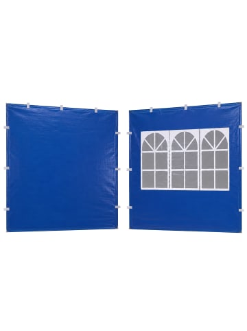 relaxdays 2x Pavillonseitenteile in Blau - (B)290 x (H)190 cm