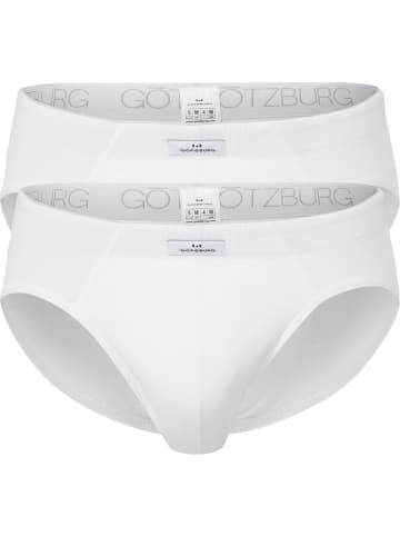 Götzburg Baumwolle, Single-Jersey Slip 2er-Pack in weiß