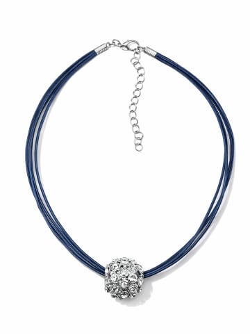 collezione alessandro Kurze Kette " Crystal " in blau