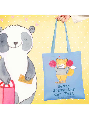 Mr. & Mrs. Panda Tragetasche Fuchs Beste Schwester der Welt mit ... in Sky Blue