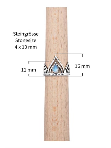 mantraroma 925er Silber - Ringe mit Mondstein