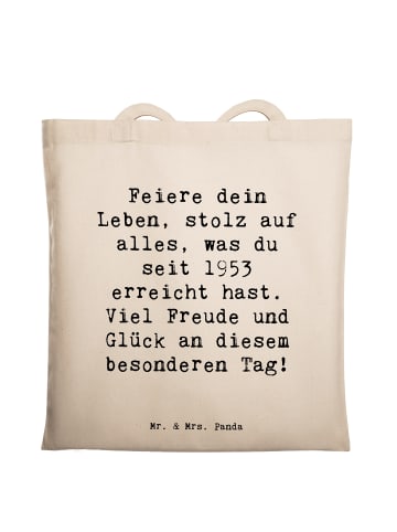 Mr. & Mrs. Panda Shopper Spruch 1953 Geburtstag mit Spruch in Weiß