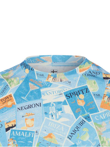 Nils Sundström T-Shirt in hellblau mehrfarbig - 0001