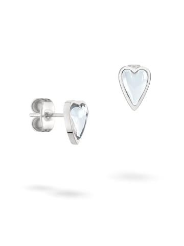 LIEBESKIND BERLIN Ohrstecker - Glass Heart in silber
