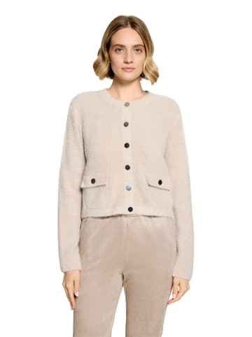 Betty Barclay Strick-Cardigan mit aufgesetzten Taschen in Taupe