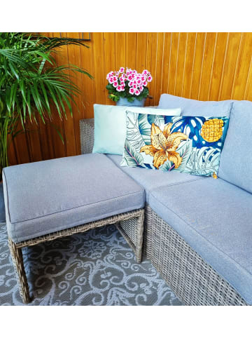 JACK Outdoor Dekokissen Motiv 30x50cm inkl. Füllung Blütentraum Gold