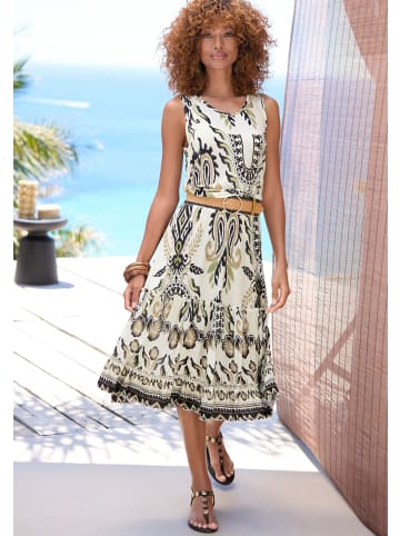 Buffalo Volantkleid in sand-khaki bedruckt