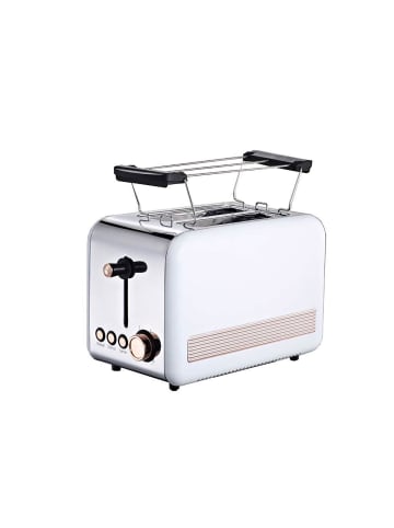 Schäfer Toaster Retro 2-Scheiben Toaster 850 Watt in weiß rosegold