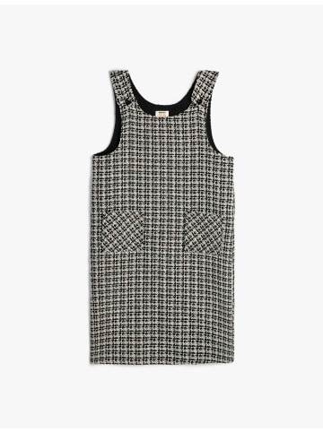 KOTON Kleid in Schwarz Karomuster