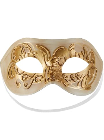 tectake Elegante Halbmaske in Einheitsgröße, creme