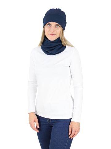 Alkato Alkato Unisex Beanie Mütze und Schal Set Uni in blau Modell 1
