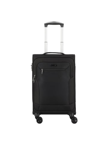 D&N Travel Line 6854 4-Rollen Kabinentrolley 55 cm in schwarz