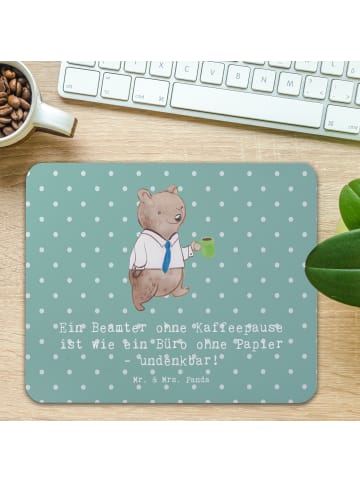 Mr. & Mrs. Panda Maus Pad Beamter Kaffeepause mit Spruch in Meeresbrise
