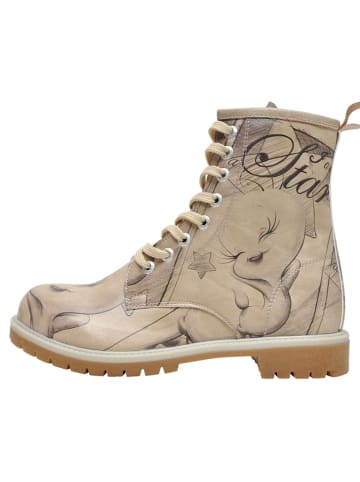 Dogo Longe Boots - Tweety Sketch 42 in Beige
