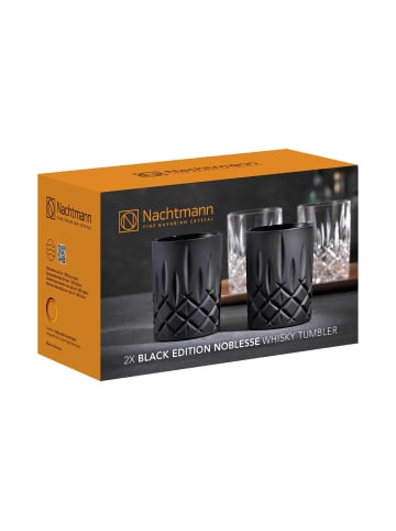 Nachtmann 2er Set Whiskygläser Noblesse Black Edition 295 ml in schwarz