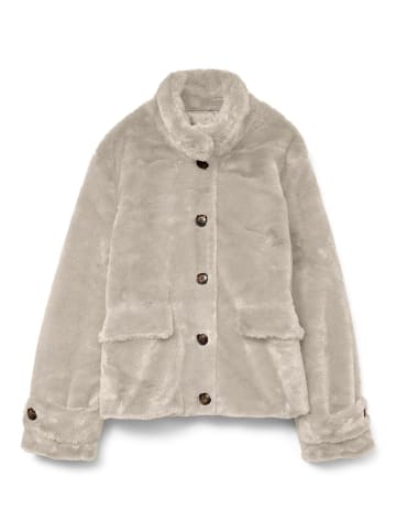 Vero Moda Kunstfell Jacke in Oatmeal