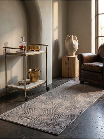 KADIMA DESIGN Läufer Geometrisch rutschhemmend pflegeleicht Wohnzimmer Flur in Beige