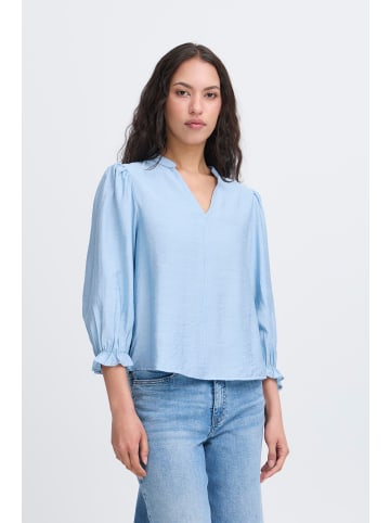 ICHI Langarmbluse in Blau