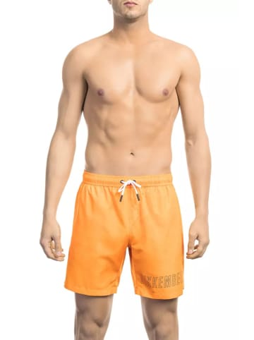 Bikkembergs Orange Schwarz Polyester Herren Badeanzug