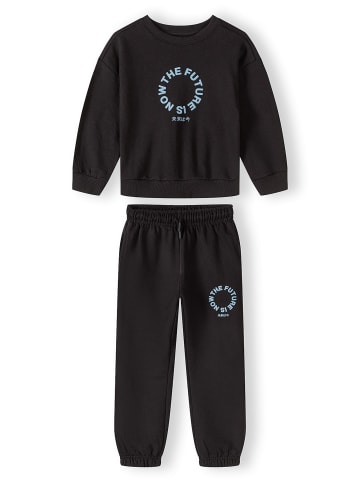 Minoti 2-tlg Jogginganzug 29FLEECE265 in schwarz