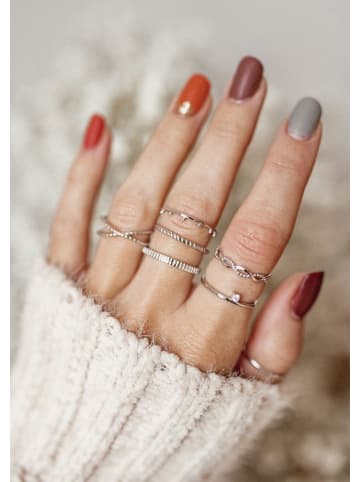 Hey Happiness Doppelt Gedrehter Ring aus 925er Sterlingsilber 