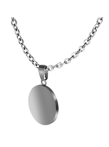 Adeliás Unisex Anhänger aus Edelstahl in silber