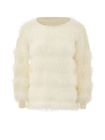 caspio Damen Strickpullover in Wollweiss