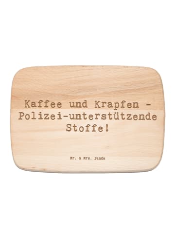 Mr. & Mrs. Panda Schneidbrett Spruch Polizist Kaffee Krapfen mit... in Transparent