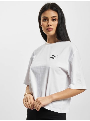 Puma T-Shirts in white/black