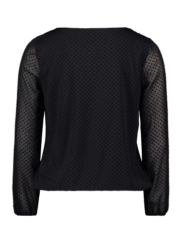BETTY & CO Blusenshirt mit Raffung in Schwarz/Schwarz