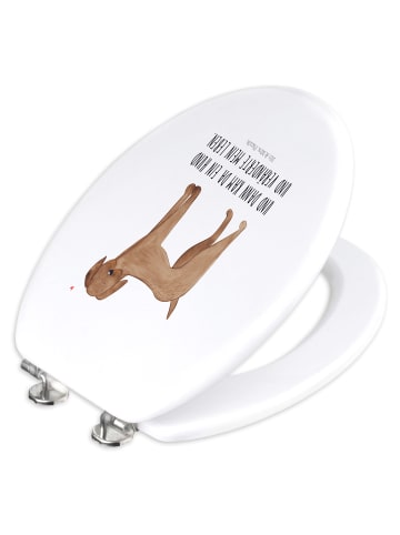 Mr. & Mrs. Panda Toilettenbrille Hund Dogge mit Spruch in Weiß