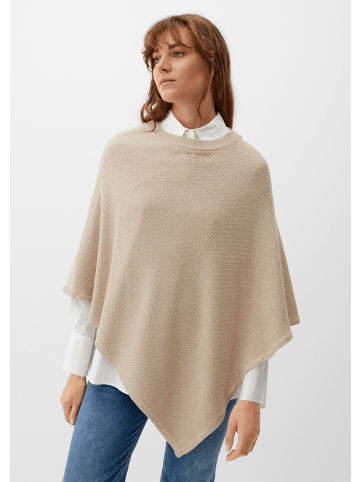 s.Oliver Poncho keine Ärmellänge in Beige