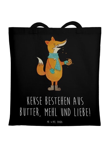 Mr. & Mrs. Panda Laptoptasche Fuchs Keks mit Spruch in Schwarz