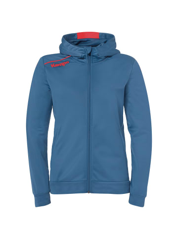 Kempa Kapuzenjacke PLAYER WOMEN in ice grau/fluo rot