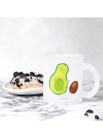 Mr. & Mrs. Panda Kaffeetasse Avocado Kern rollt ohne Spruch in Transparent
