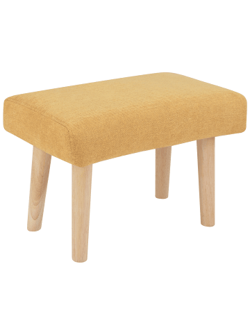 Hocker TAKOMA in Gelb/Braun - (W) 50 x (H) 34 x (L) 30 cm