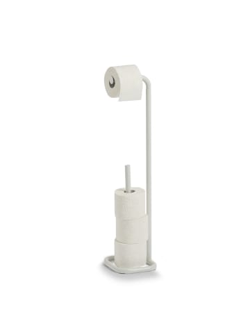Zeller Toilettenpapierständer aus Metall in Weiß, (B) 18 x (H) 73 x (L) 18 cm
