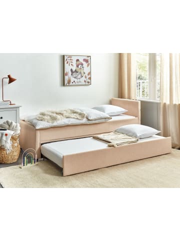 Beliani Tagesbett MARMANDE in Rosa - (W) 86 x (H) 82 x (L) 214 cm