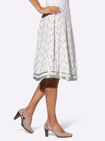 Sieh an! Rock in ecru-eucalyptus-bedruckt