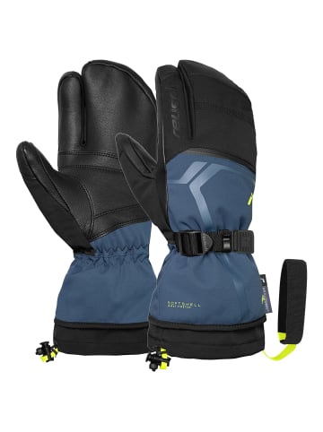 Reusch 3-Finger Handschuhe Down Spirit in 7073 blck/dark deni/safe yello