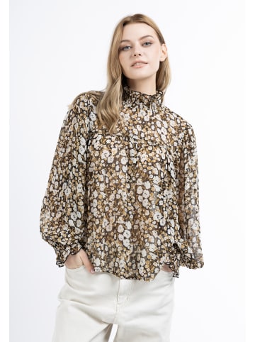 DreiMaster Vintage Damen Blusenshirt in Braun Mehrfarbig