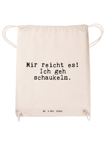 Mr. & Mrs. Panda Sportbeutel Mir reicht es! Ich... mit Spruch in Creme