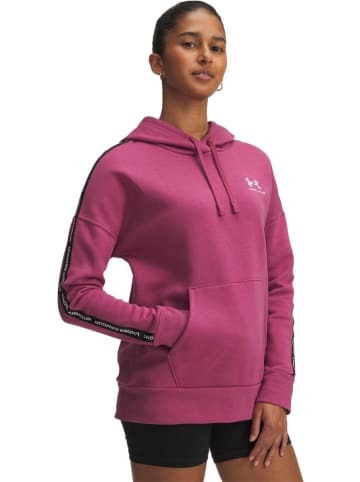 Under Armour Hoodie "Icon Fleece Taped Hoodie" in Rot