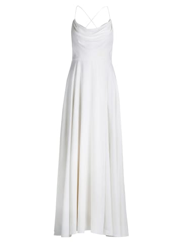 Vera Mont Abendkleid mit Wasserfallausschnitt in Rohweiß